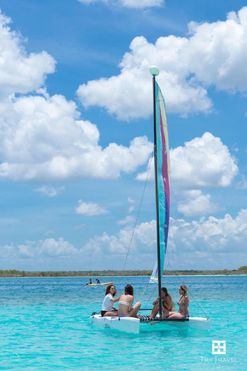 Hotel Villa Esmeralda Bacalar Bagian luar foto